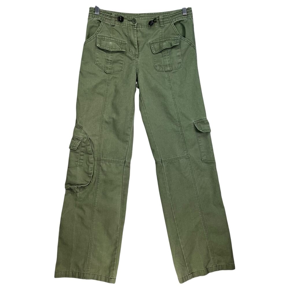 Brandy Melville Olive Retro‎ Cargo Utility Gorpcore Front Pocket Pants Size 28